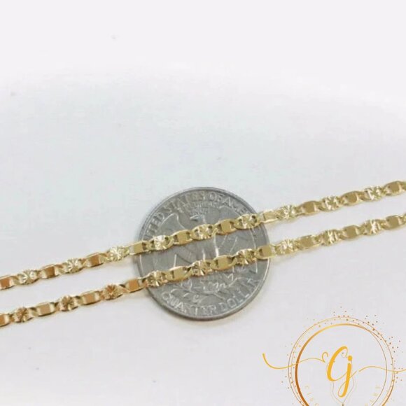 Cadena Valentino 20" 14K Para Hombres Necklace Chain GF for Mens Gifts Elegance - Picture 4 of 5